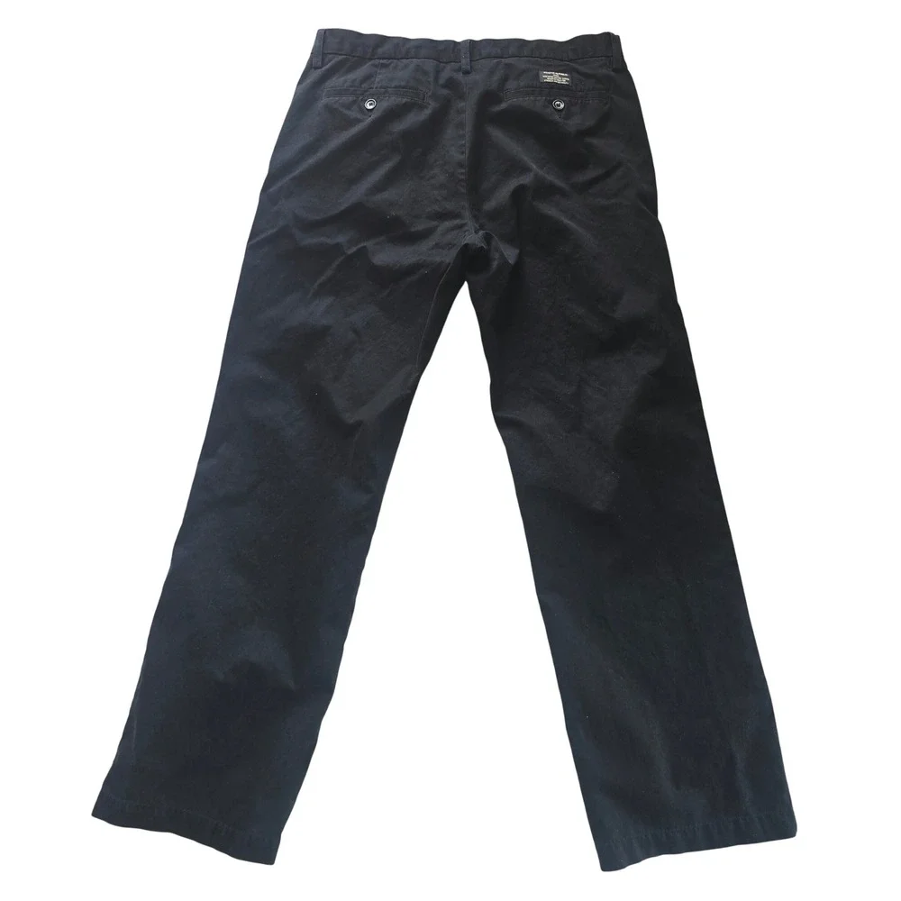 Banana Republic Mens Dawson Chino   Black Straight Leg Cotton Pants 33x32